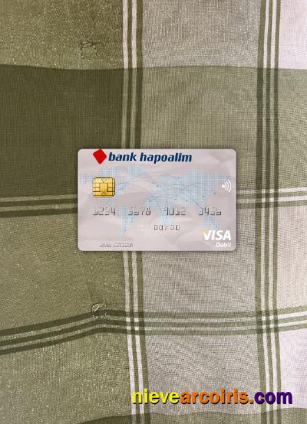 Israel Bank Hapoalim visa debit card photolook